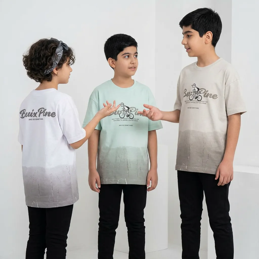 تیشرت باکسی اسپرت بچگانه پسرانه و دخترانه پنبه ترک